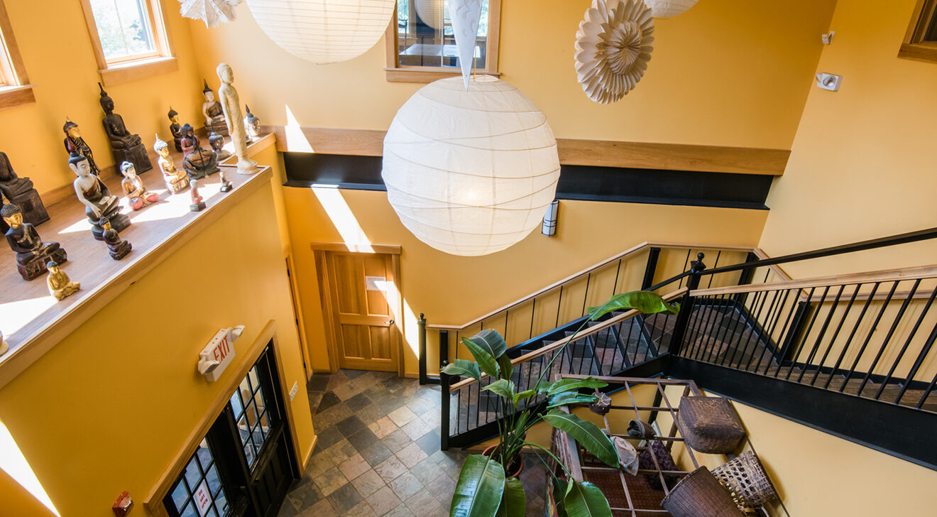 Cultural Intrigue - built by leading southern Vermont commercial construction firm - GPI Construction Inc - inside staircase